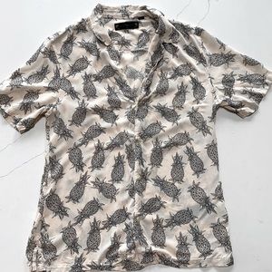 All Saints Men’s Short Sleeve Button Down
